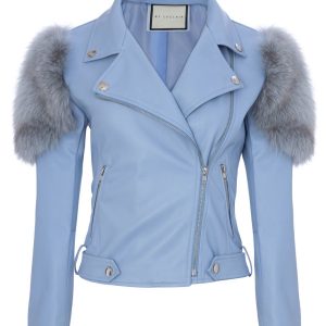 chaleco azul de dama