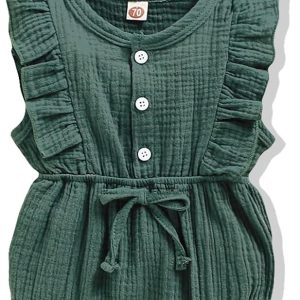 Renotemy Ropa para bebé recién nacido, mameluco de manga corta, mameluco de verano, ropa de bebé