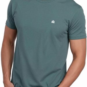 Camisetas para hombre, mezcla de algodón suave, cuello redondo, talla S a 4XL, ajuste atlético, camiseta básica lisa para hombre