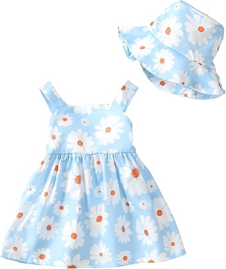 Vestido para bebé recién nacida niña pequeña Vestido para niña pequeña de cuello halter sin mangas con flores Vestido de verano para niña de espalda abierta Vestidos de verano para niña - Imagen 5
