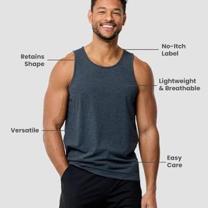 INTO THE AM Tank Tops for Men S - 2XL Plain Mens Tank Top Soft Cotton Blend Sleeveless Muscle Shirts Beach Casual 4.4 4.4 de 5 estrellas   (1,122)