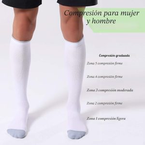 3 pares de calcetines de compresión para mujeres y hombres, calcetines para la circulación de 20-30 mmHg