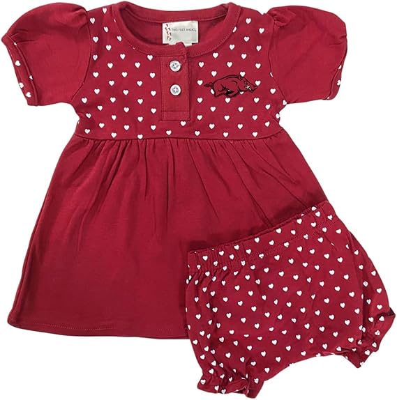 Two Feet Ahead Vestido de bebé niña con corazones a juego - Traje infantil con licencia oficial - Imagen 2