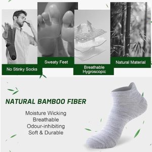 alcetines de tobillo para hombre, 6 pares de bambú y rayón transpirables deportivos de corte bajo y fino, multicolor, talla 6-8 9-11 12-14