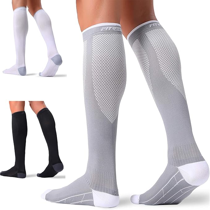 3 pares de calcetines de compresión para mujeres y hombres, calcetines para la circulación de 20-30 mmHg - Imagen 4