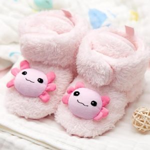 Axolotl Baby Booties Newborn Baby Shoes Animal Unisex Infant Slippers for Toddler Infant Girl Boy