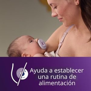 Philips Avent Soothie Chupetes ortodónticos para bebé, 100% de silicona, de una pieza, sin BPA, para bebés de 0 a 3 meses, 2 lila y 2 rosa, paquete de 4, modelo SCF190/70