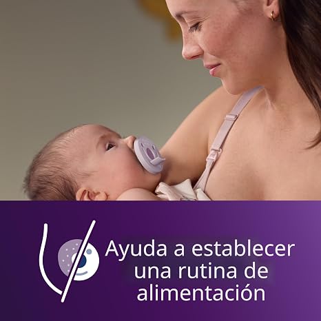 Philips Avent Soothie Chupetes ortodónticos para bebé, 100% de silicona, de una pieza, sin BPA, para bebés de 0 a 3 meses, 2 lila y 2 rosa, paquete de 4, modelo SCF190/70 - Imagen 2