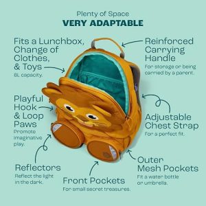 Mochila de león para niños, de 3 a 5 años de edad, mochila repelente al agua para guarde