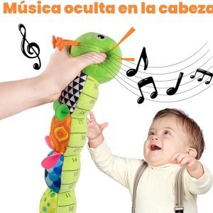 Juguetes musicales para bebés, oruga, juguete de peluche infantil con arrugas y sonajeros