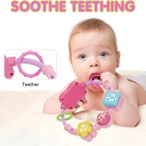 Ryotagift Animales de Peluche Juguetes de Elefante Musical Bilingüe para Bebé, Juguete de Aprendizaje Temprano para Infantes con Música con Luces y Crujido, Juguetes para Tiempo Boca Abajo para 0 3 6