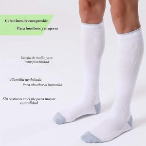 3 pares de calcetines de compresión para mujeres y hombres, calcetines para la circulación de 20-30 mmHg