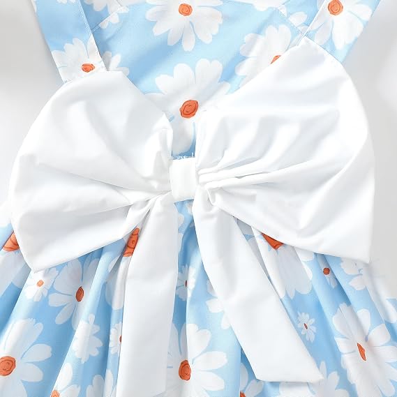 Vestido para bebé recién nacida niña pequeña Vestido para niña pequeña de cuello halter sin mangas con flores Vestido de verano para niña de espalda abierta Vestidos de verano para niña