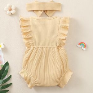 Renotemy Ropa para bebé recién nacido, mameluco de manga corta, mameluco de verano, ropa de bebé