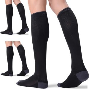 3 pares de calcetines de compresión para mujeres y hombres, calcetines para la circulación de 20-30 mmHg
