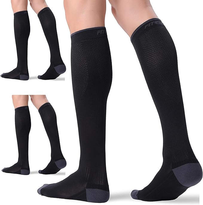 3 pares de calcetines de compresión para mujeres y hombres, calcetines para la circulación de 20-30 mmHg - Imagen 6