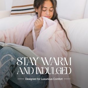 Manta de piel sintética ultra suave para sofá, cama y hogar – Esponjosa, cálida y lujosa – Colección Posh (Mediana, 50x60 pulgadas)
