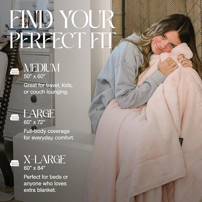 Manta de piel sintética ultra suave para sofá, cama y hogar – Esponjosa, cálida y lujosa – Colección Posh (Mediana, 50x60 pulgadas) - Imagen 5